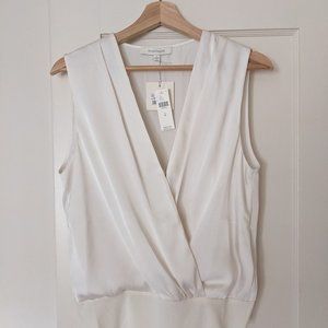 Favorite Daughter Sleeveless Blouse Bodysuit Ivory